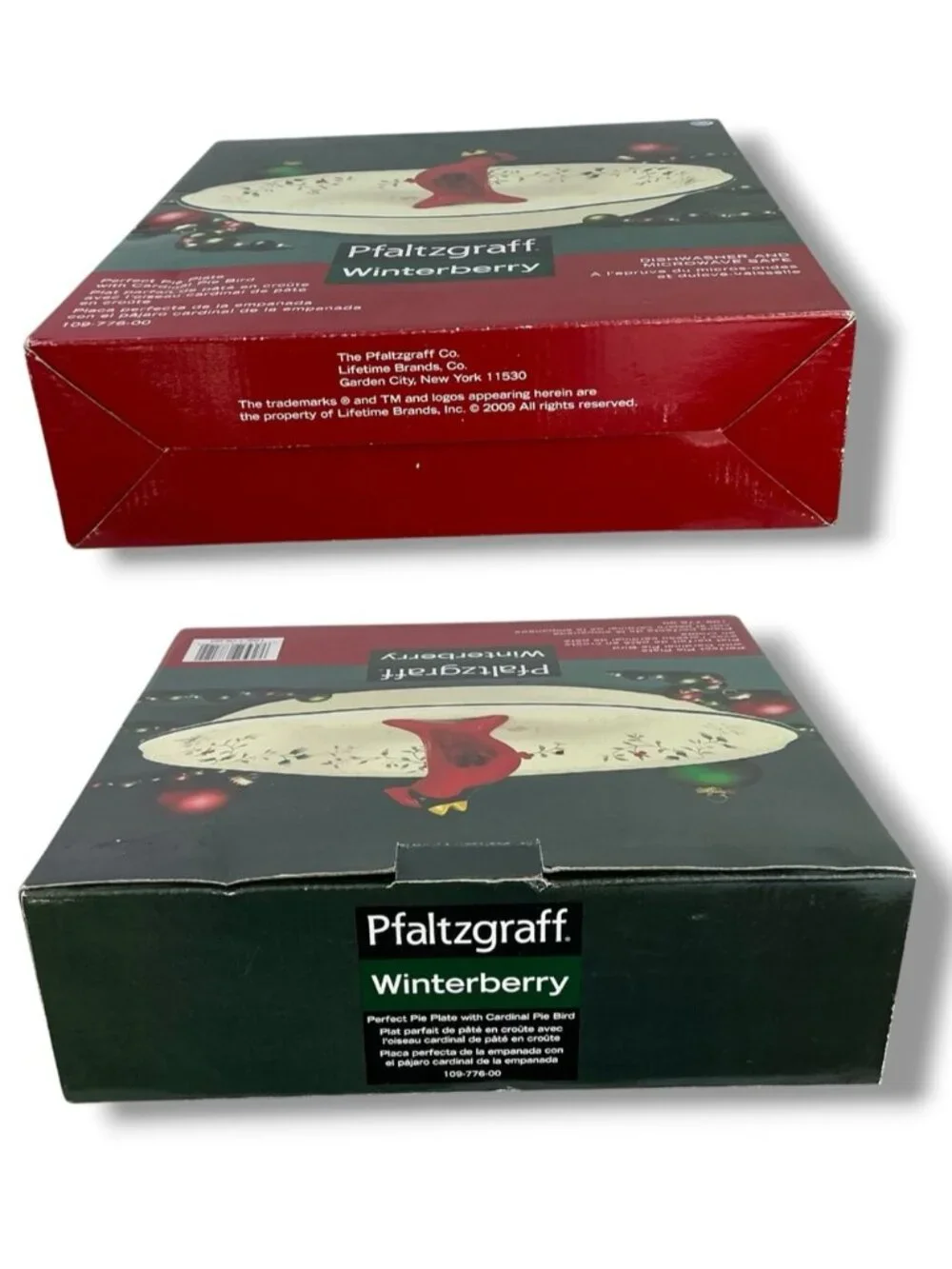 Pfaltzgraff Winterberry Perfect Pie Plate 10 1/2” Cardinal Pie Bird Retired NIB